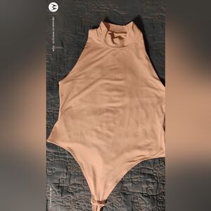 House of Harlow 1960 Nude/Blush Halter Bodysuit